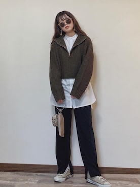 「BONbazaar（ボンバザール）のアイテム」を使った、Miiさん（レディース・159cm）の秋コーディネート