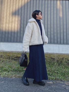 「Calvin Klein（カルバン・クライン）のアイテム（その他アウター）」を使った、Miiさん（レディース・159cm）の秋コーディネート