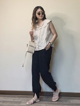 「CALVIN KLEIN WATCHES+JEWELRY（カルバン・クライン ウォッチ＆ジュエリー）のアイテム（アナログ腕時計）」を使った、Miiさん（レディース・159cm）の夏コーディネート