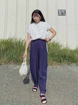 「L.H.P（エルエイチピー）のアイテム（サンダル）」を使った、Miiさん（レディース・159cm）の夏コーディネート