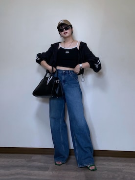 「アイテム（イヤリング）」を使った、Miiさん（レディース・159cm）の夏コーディネート