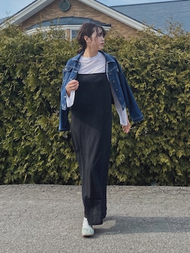 「いまどきジャケット写真」｜「アイテム（ワンピース/ドレス）」を使った、Miiさん（レディース・159cm）の春コーディネート