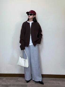 「アイテム（スウェットパンツ）」を使った、Miiさん（レディース・159cm）の秋コーディネート