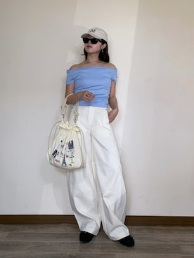 「MUCENT（ムセント）のアイテム」を使った、Miiさん（レディース・159cm）の夏コーディネート