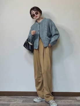 「bohmal（ボマール）のアイテム（バッグ）」を使った、Miiさん（レディース・159cm）の秋コーディネート