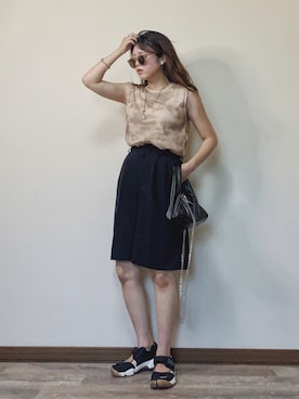 「bohmal（ボマール）のアイテム（バッグ）」を使った、Miiさん（レディース・159cm）の夏コーディネート