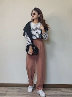 「bohmal（ボマール）のアイテム（バッグ）」を使った、Miiさん（レディース・159cm）の秋コーディネート