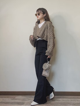 「BONbazaar（ボンバザール）のアイテム」を使った、Miiさん（レディース・159cm）の秋コーディネート