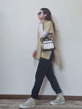 「L.H.P（エルエイチピー）のアイテム（ベスト）」を使った、Miiさん（レディース・159cm）の春コーディネート