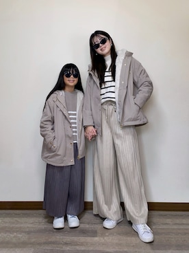 「アイテム（マウンテンパーカー）」を使った、Miiさん（レディース・159cm）の冬コーディネート