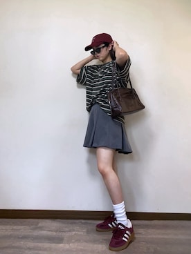「カーキ」｜Miiさん（レディース・159cm）の夏コーディネート