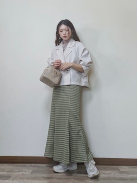 「moment+」｜「アイテム（ジャケット/アウター）」を使った、Miiさん（レディース・159cm）の春コーディネート