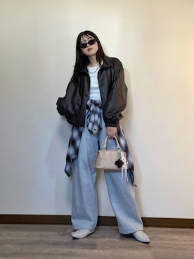 「アイテム（スウェットパンツ）」を使った、Miiさん（レディース・159cm）の秋コーディネート