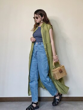 「EDWIN」｜「アイテム（ワンピース/ドレス）」を使った、Miiさん（レディース・159cm）の夏コーディネート