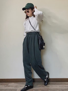 「アイテム（スウェットパンツ）」を使った、Miiさん（レディース・159cm）の秋コーディネート