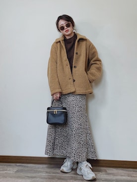 「LASHIKU（ラシク）のアイテム」を使った、Miiさん（レディース・159cm）の冬コーディネート