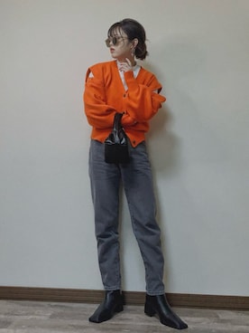 「bohmal（ボマール）のアイテム（バッグ）」を使った、Miiさん（レディース・159cm）の秋コーディネート