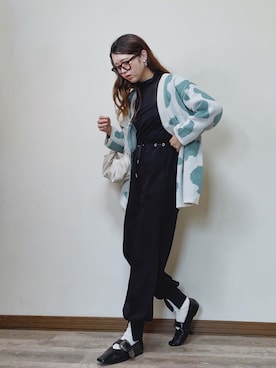 「L.H.P（エルエイチピー）のアイテム（カーディガン/ボレロ）」を使った、Miiさん（レディース・159cm）の春コーディネート