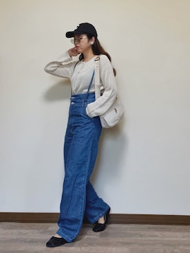 「CLEA（クレア）のアイテム（帽子）」を使った、Miiさん（レディース・159cm）の春コーディネート