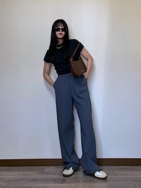 「アイテム（ハンドバッグ）」を使った、Miiさん（レディース・159cm）の秋コーディネート