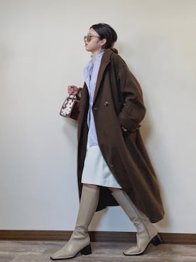 「バミューダパンツ」｜「アイテム（ジャケット/アウター）」を使った、Miiさん（レディース・159cm）の冬コーディネート