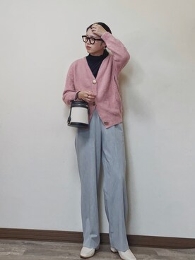 「L.H.P（エルエイチピー）のアイテム（カーディガン/ボレロ）」を使った、Miiさん（レディース・159cm）の春コーディネート