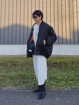 HANNE（アン）の「スリーブギャザーディティールMA-1（MA-1