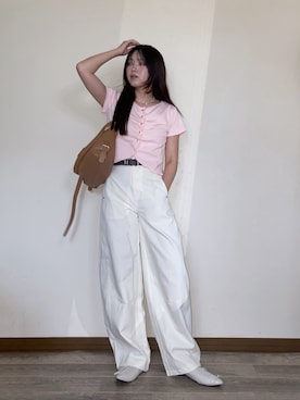 「GeeRA（ジーラ）のアイテム」を使った、Miiさん（レディース・159cm）の夏コーディネート