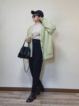 「CLEA（クレア）のアイテム（帽子）」を使った、Miiさん（レディース・159cm）の冬コーディネート