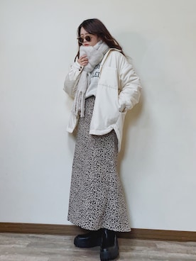 「CIENA（シエナ）のアイテム（ジャケット/アウター）」を使った、Miiさん（レディース・159cm）の冬コーディネート