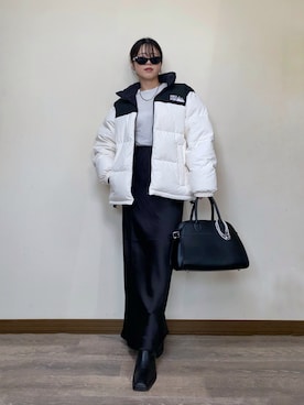 「FIRST DOWN（ファーストダウン）のアイテム（ダウンジャケット/コート）」を使った、Miiさん（レディース・159cm）の冬コーディネート