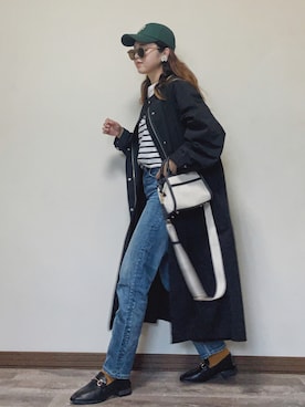 「BONbazaar（ボンバザール）のアイテム（その他アウター）」を使った、Miiさん（レディース・159cm）の秋コーディネート