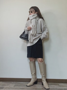 「bohmal（ボマール）のアイテム（バッグ）」を使った、Miiさん（レディース・159cm）の冬コーディネート