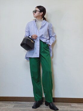 「bohmal（ボマール）のアイテム（スラックス）」を使った、Miiさん（レディース・159cm）の冬コーディネート