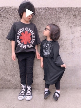 「MM6 Maison Margiela（ｴﾑｴﾑｼｯｸｽ ﾒｿﾞﾝ ﾏﾙｼﾞｪﾗ）のアイテム」を使った、ぽんさん（キッズ・100cm）の夏コーディネート