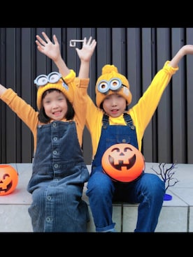 「ハロウィン」｜「アイテム（オールインワン・サロペット）」を使った、ぽんさん（キッズ・130cm）の秋コーディネート