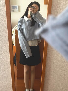「FREE'S MART（フリーズマート）のアイテム（スウェット）」を使った、くろねこさん（レディース・162cm）の春コーディネート
