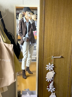 「SLY（スライ）のアイテム（パンツ）」を使った、くろねこさん（レディース・162cm）の春コーディネート