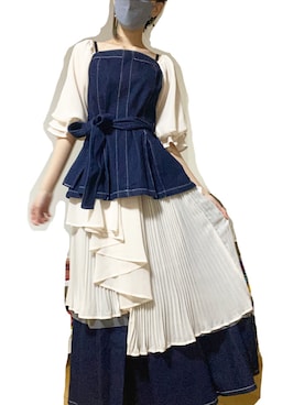 「LA BELLE ETUDE（ラベルエチュード）のアイテム（ワンピース）」を使った、くろねこさん（レディース・162cm）の春コーディネート