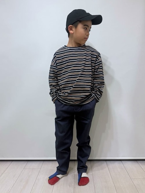 セール】【110-160】マルチボーダーロンT（Tシャツ/カットソー）｜THE