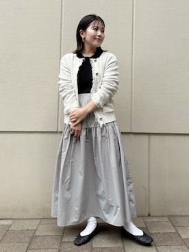 「オフィスカジュアル」｜「アイテム（ワンピース）」を使った、caoriさん（レディース・154cm）の春コーディネート
