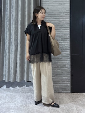 「THE SHOP TK （ザ ショップ ティーケー ）のアイテム（ショルダーバッグ）」を使った、caoriさん（レディース・154cm）の秋コーディネート