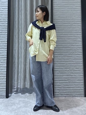 「THE SHOP TK （ザ ショップ ティーケー ）のスウェードローファー（その他シューズ、ブラック系）」を使った、caoriさん（レディース）の冬コーディネート
