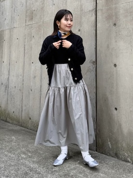 「オフィスカジュアル」｜「アイテム（ワンピース）」を使った、caoriさん（レディース・154cm）の春コーディネート
