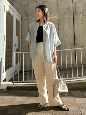 「THE SHOP TK （ザ ショップ ティーケー ）のアイテム（タンクトップ）」を使った、caoriさん（レディース・154cm）の春コーディネート