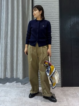「THE SHOP TK （ザ ショップ ティーケー ）のスウェードローファー（その他シューズ、ブラック系）」を使った、caoriさん（レディース）の冬コーディネート