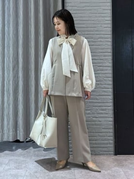 「INDIVI（インディヴィ）のアイテム」を使った、caoriさん（レディース・154cm）の春コーディネート