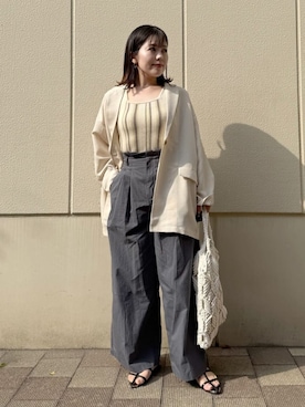 「THE SHOP TK （ザ ショップ ティーケー ）のアイテム（タンクトップ）」を使った、caoriさん（レディース・154cm）の春コーディネート