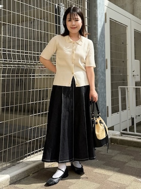 「THE SHOP TK （ザ ショップ ティーケー ）のアイテム（パンプス）」を使った、caoriさん（レディース・154cm）の春コーディネート