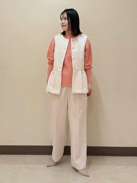 「THE SHOP TK （ザ ショップ ティーケー ）のアイテム（ベスト）」を使った、caoriさん（レディース・154cm）の冬コーディネート